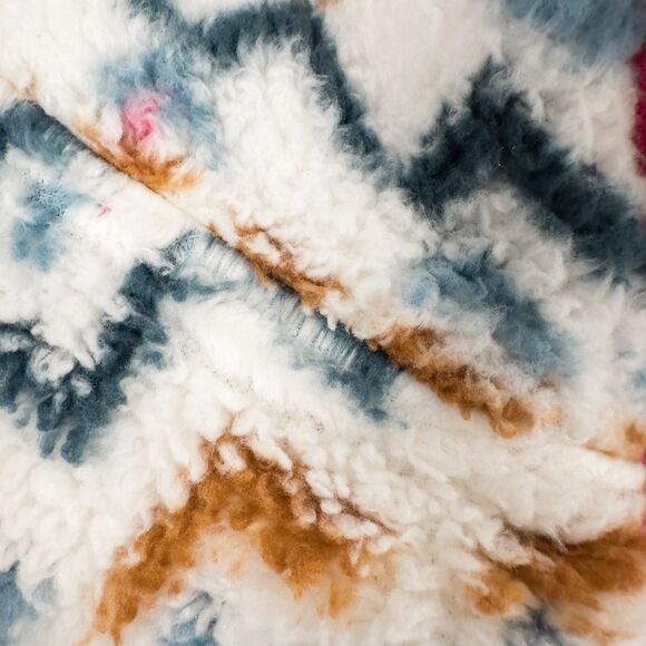 Eddie Bauer Plush 1/4 Zip Fleece Pullover Womens Large Multicolor Aztec Gorpcore - Picture 13 of 16